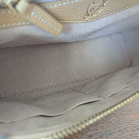 Oleada Mini Anchor Bag 4-way Wear Top Grain Leather Classic Minimal in Camel Tan - Picture 14 of 15